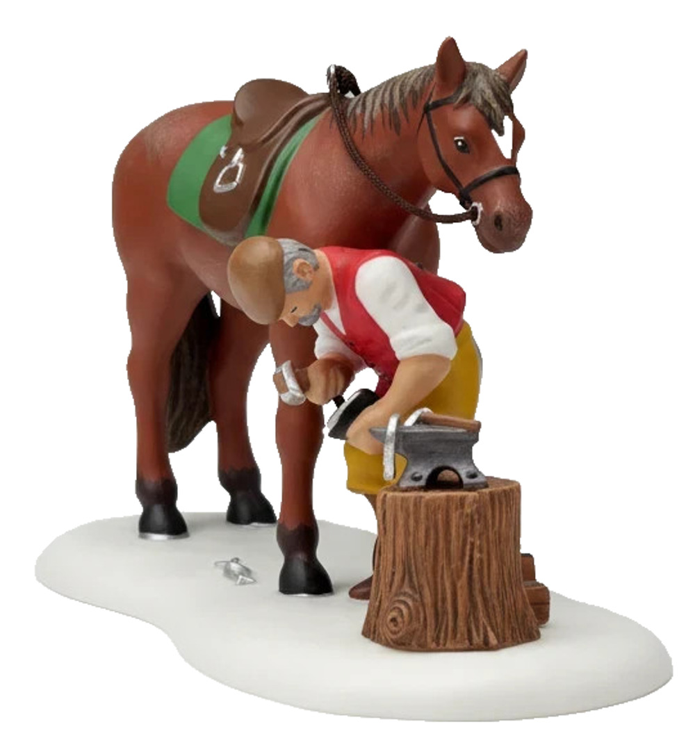 Dept 56 The Dickens Village Horse Blacksmith To The Rescue 58541 New In Box